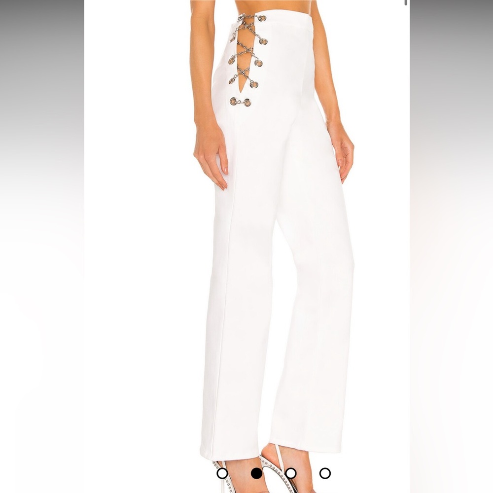 EB Denim white and chains jeans